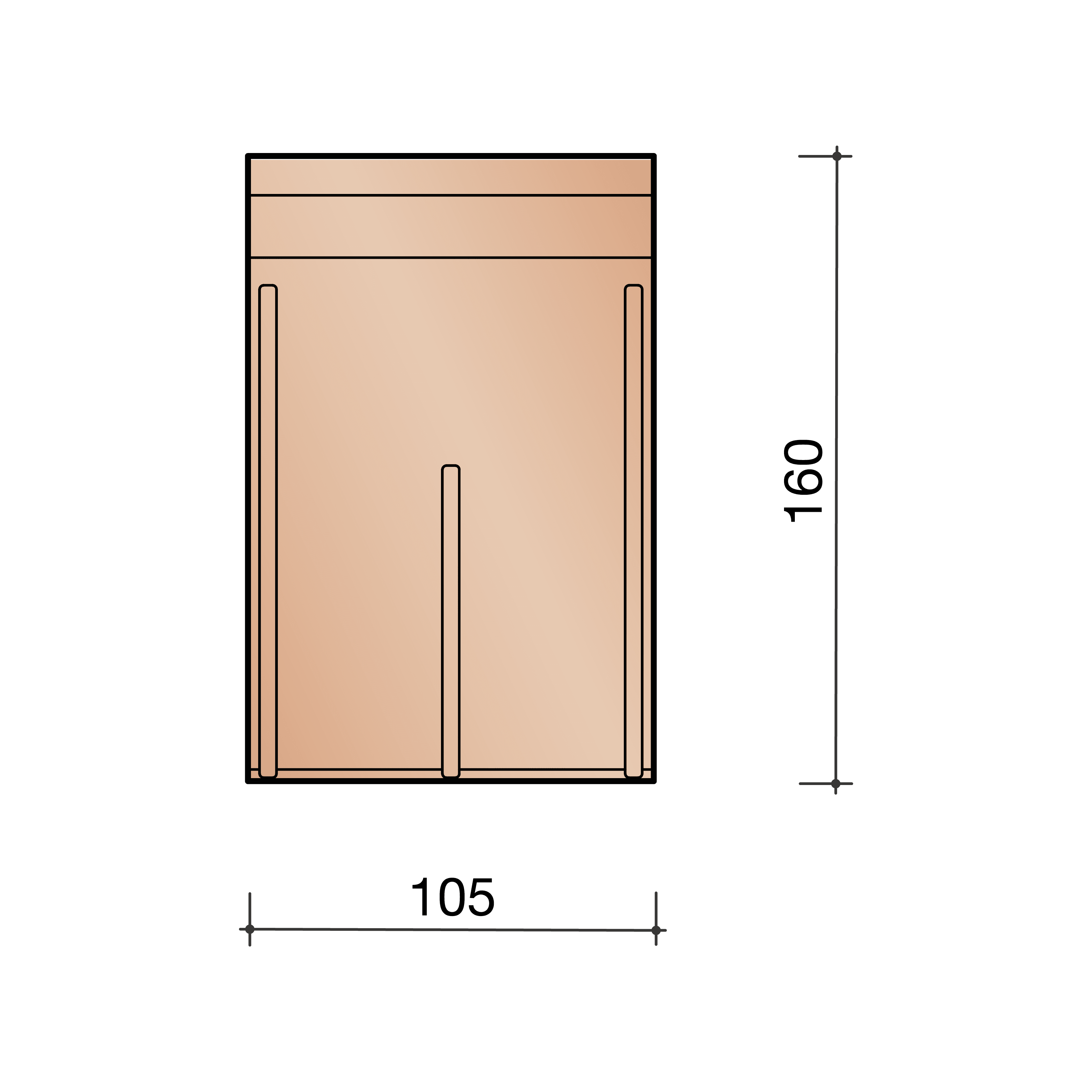 Kloosterwaard Einddorpel 16cm IJzerklinker 20mm Kering