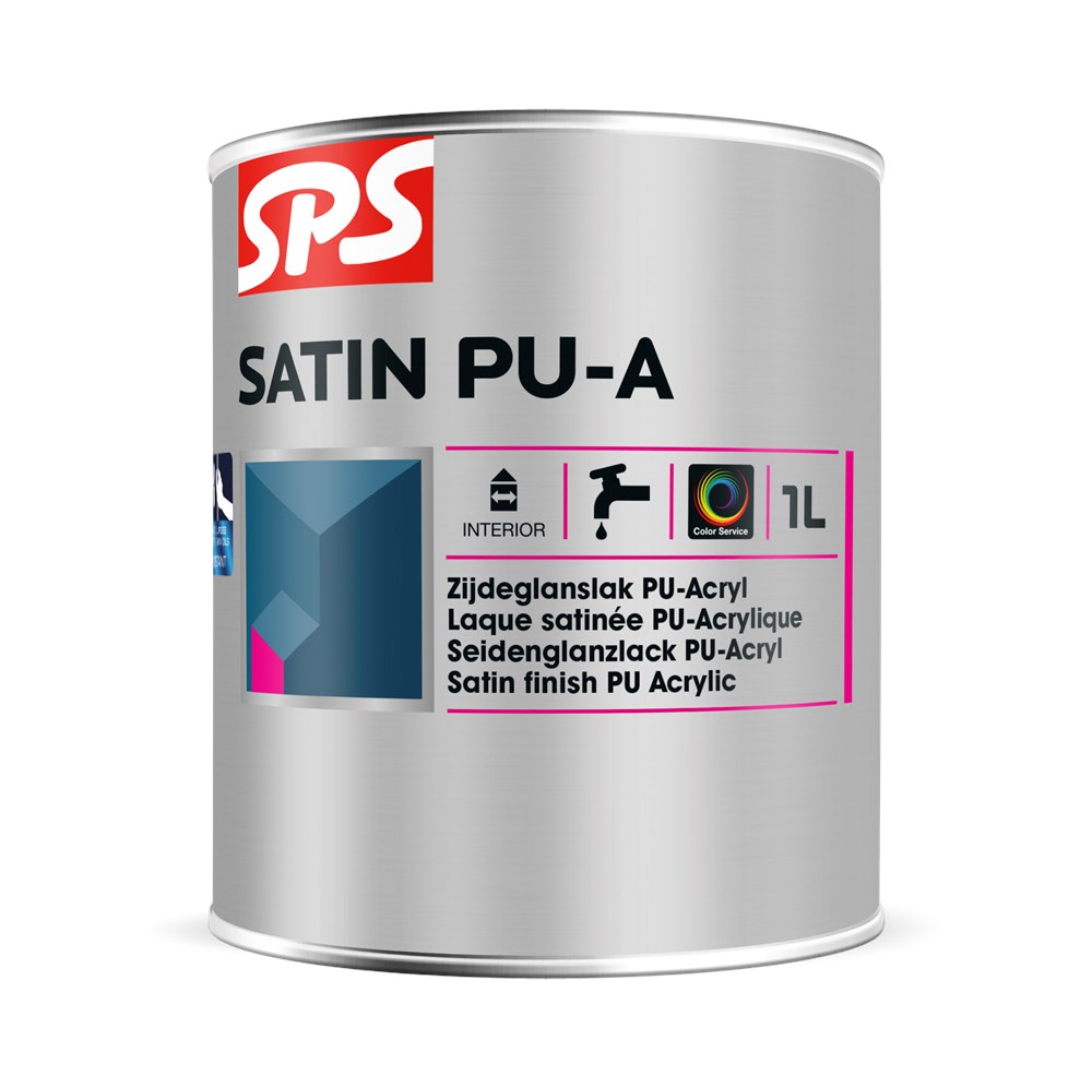 SPS Satin PU-A Acryllak Zijdeglans Binnen 1L Basis P