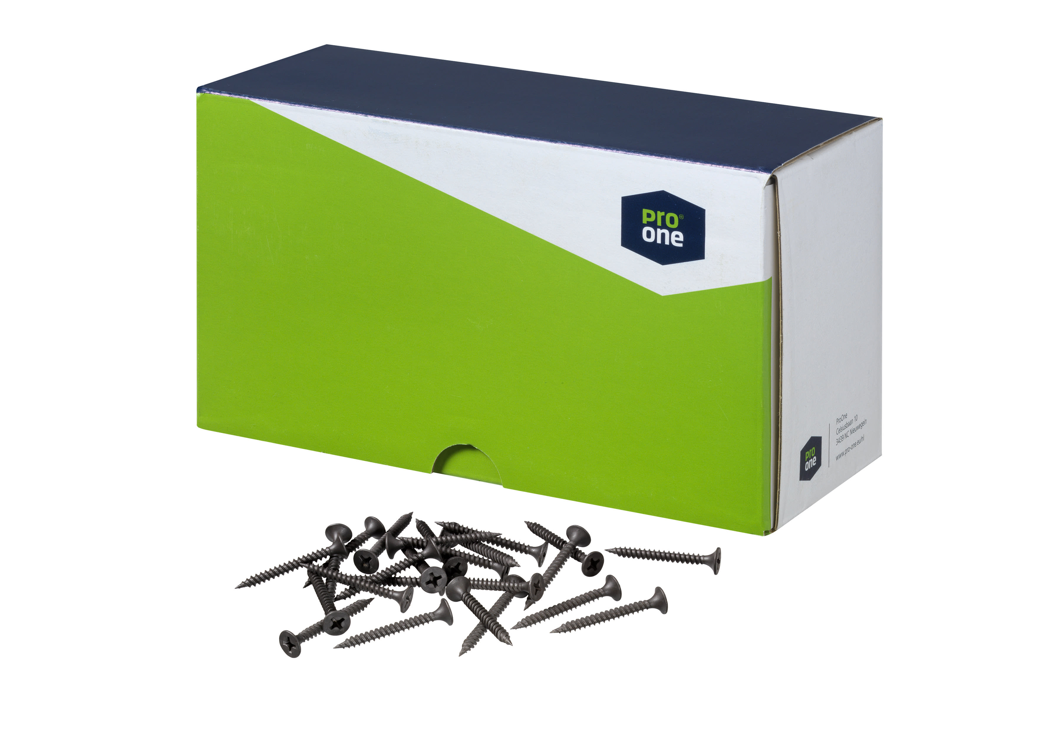 ProOne Houtvezelschroef Premium 3,9x25mm Vlakkop Gefosfateerd 1000st