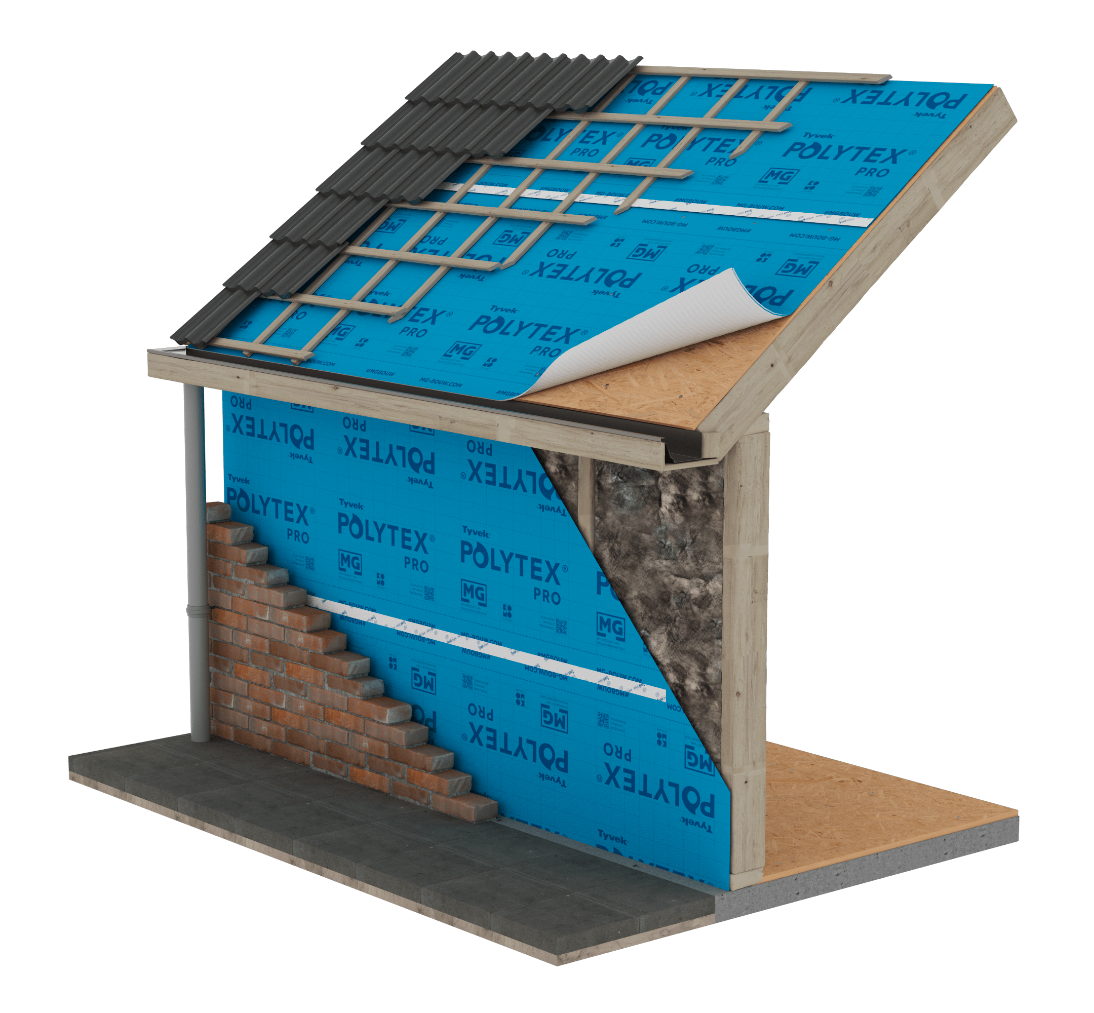 Product afbeelding voor Polytex Pro 3x50m Damp-Open Waterkerend