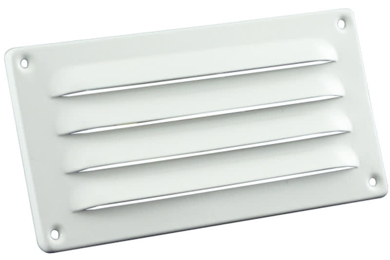 Schoepenrooster 180x90mm Aluminium Wit