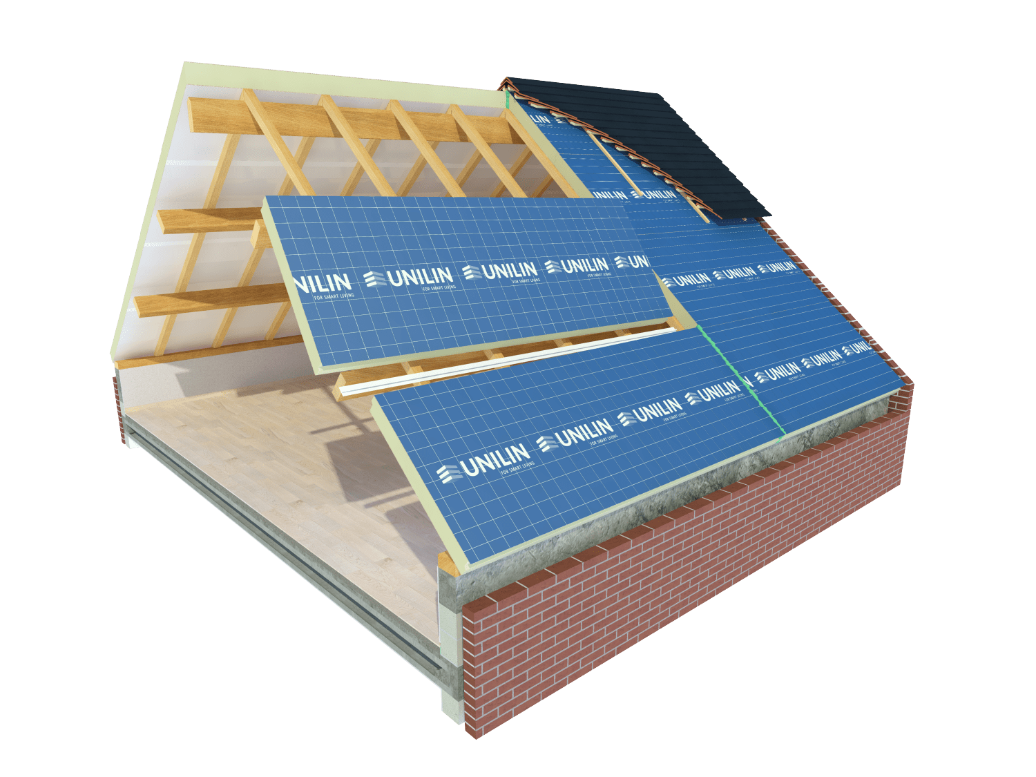 Unilin Roof SW Light Sk 5mm 102cm Rc=6,3 CB White