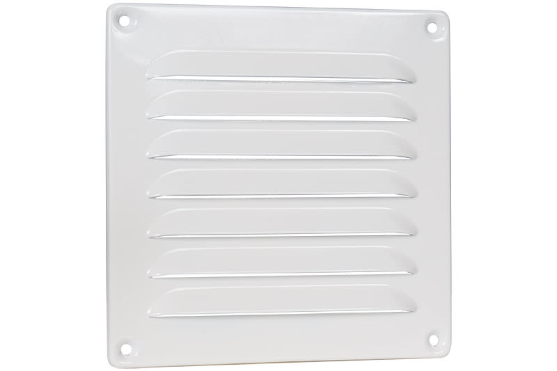 Schoepenrooster 160x160mm Aluminium Wit