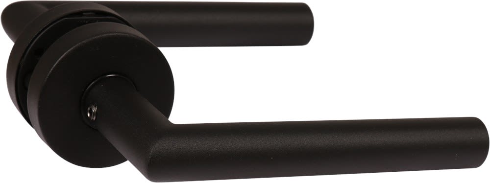 Oxloc Deurkruk Op Rozet Haaks Omkeerbaar RVS Zwart Paar