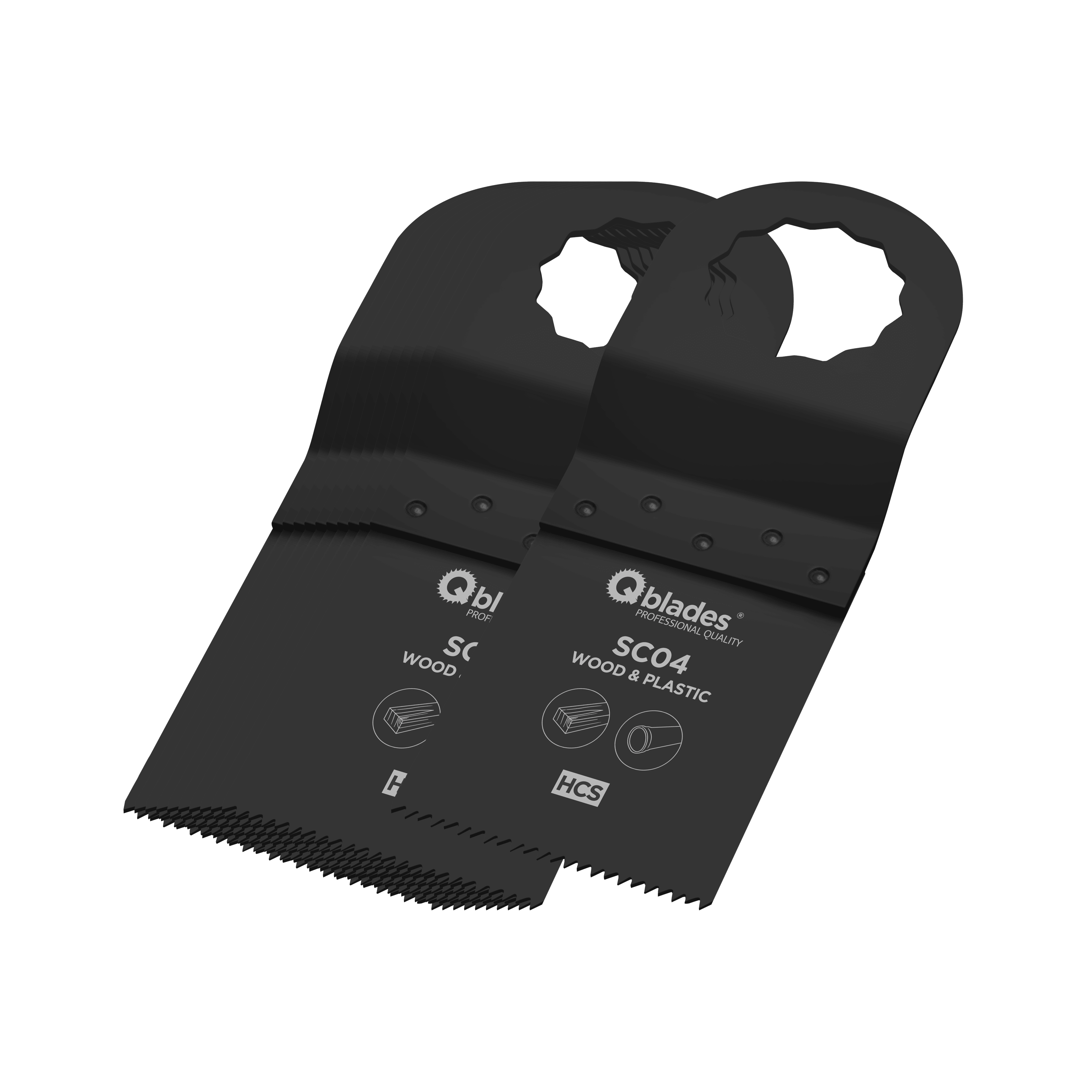 Product afbeelding voor Qblades Multitoolzaagblad Standaard SC04 34x40mm HCS 11st