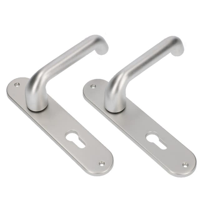 AMI Deurkrukgarnituur 386 PC72 F1 Alu Rond Rotaveer 200/1/7 Voor Deurdikte 38-42mm