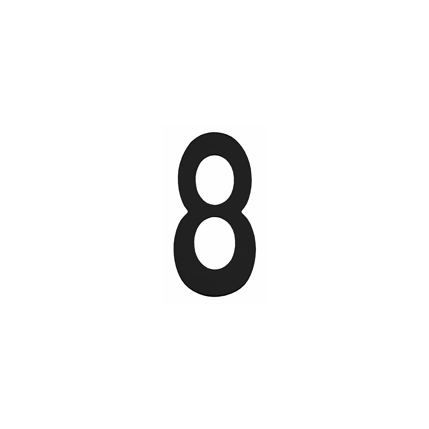 Intersteel Huisnummer 8 150x3mm RVS Zwart