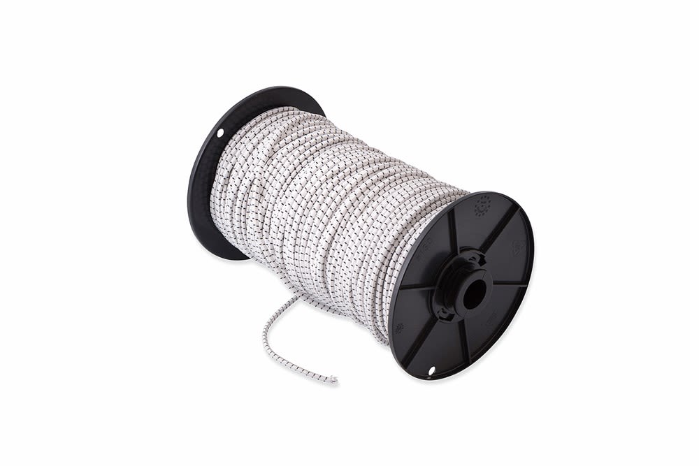 DX Gummikoord 6mm 100m Gevlochten Wit-Merkdraad