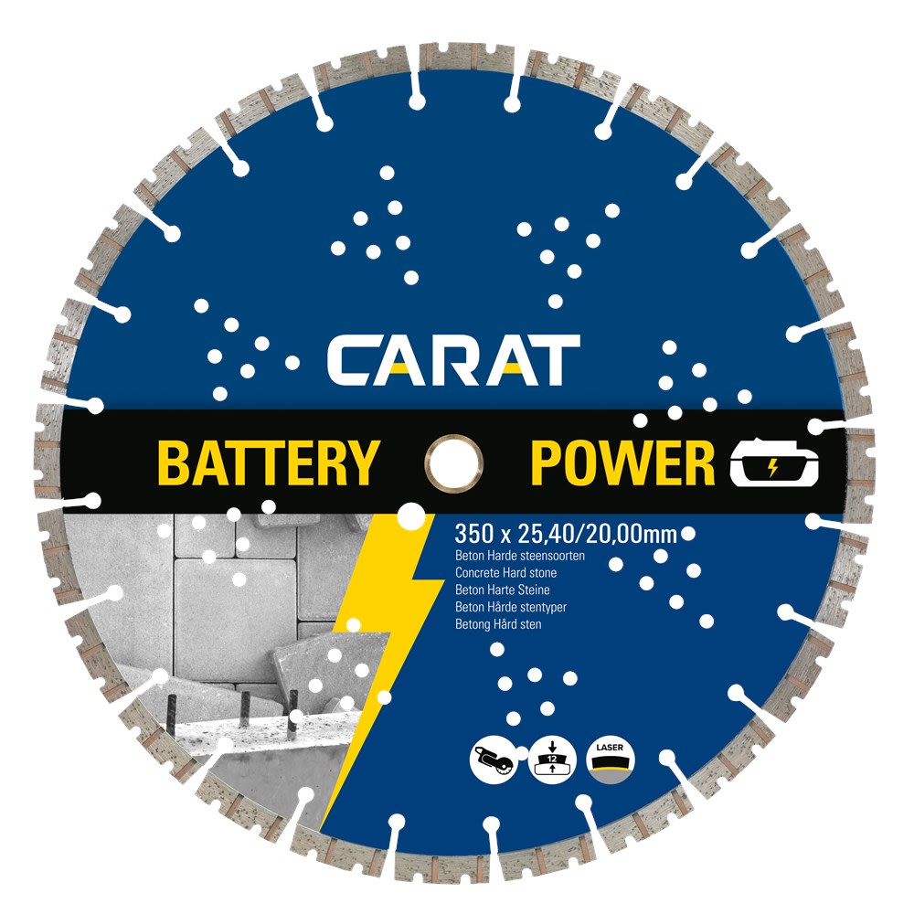 Carat Diamantzaagblad Battery Power 350x25,4/20mm Beton 1st