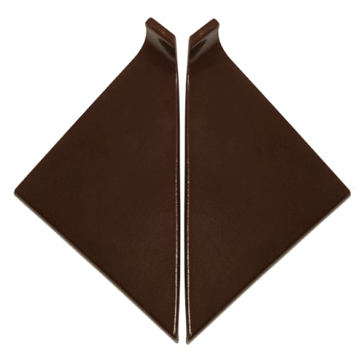 Kloosterwaard Uitwendige Hoek 16cm Donkerbruin 90 Graden 20mm Kering