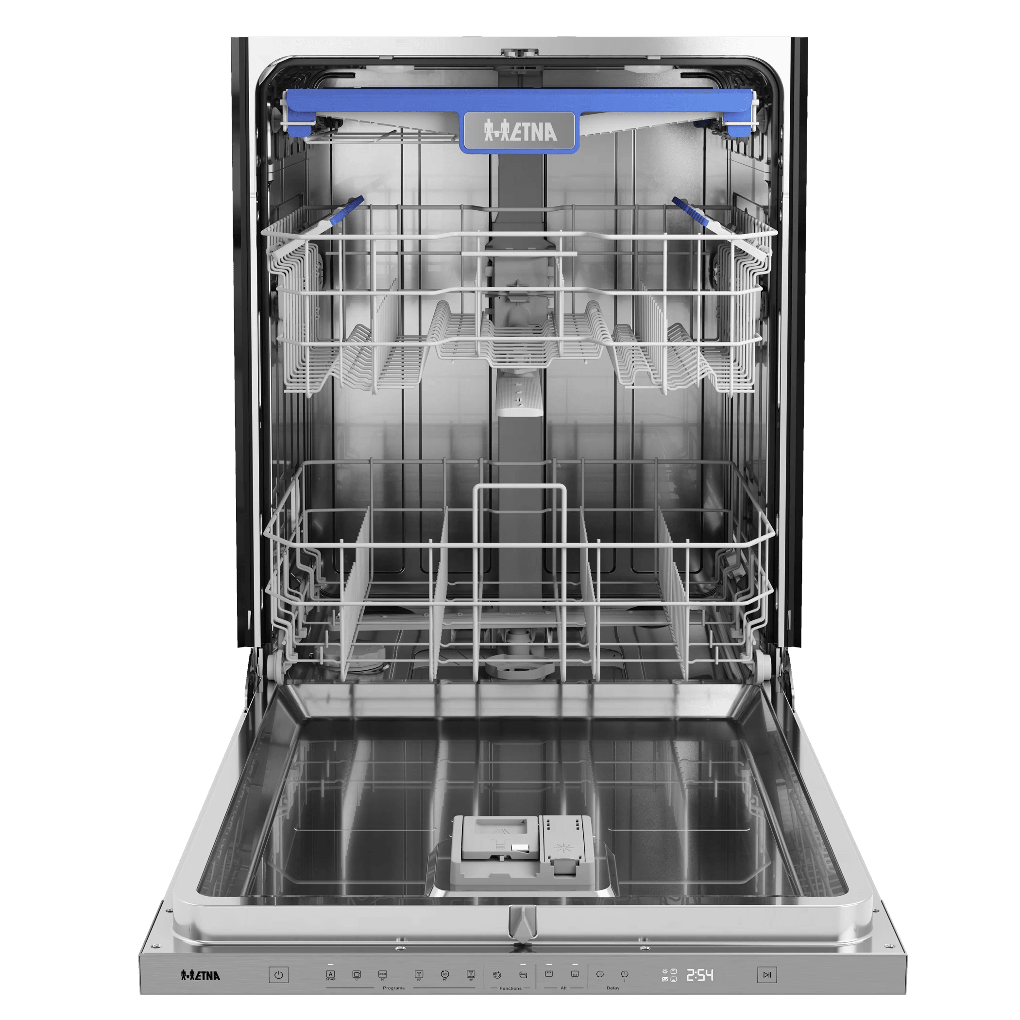 Product afbeelding voor Procasa Keuken 240cm Compleet Dark Grey Spoelbak Rechts Uit Midden Met 3 Inbouwapparaten Vaatwasser Inductie Kookplaat En Afzuigkap