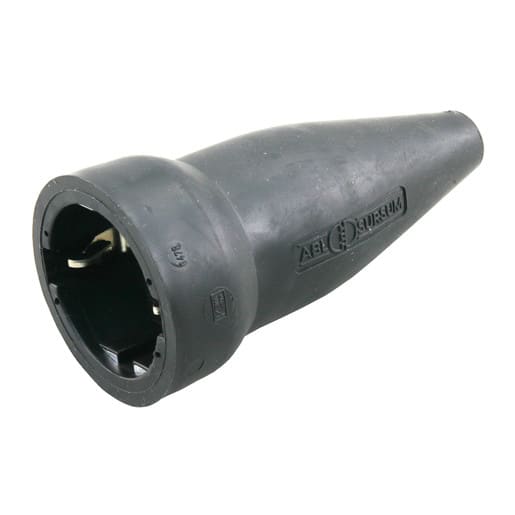 Contrastekker RA volrub 10 16A zwart