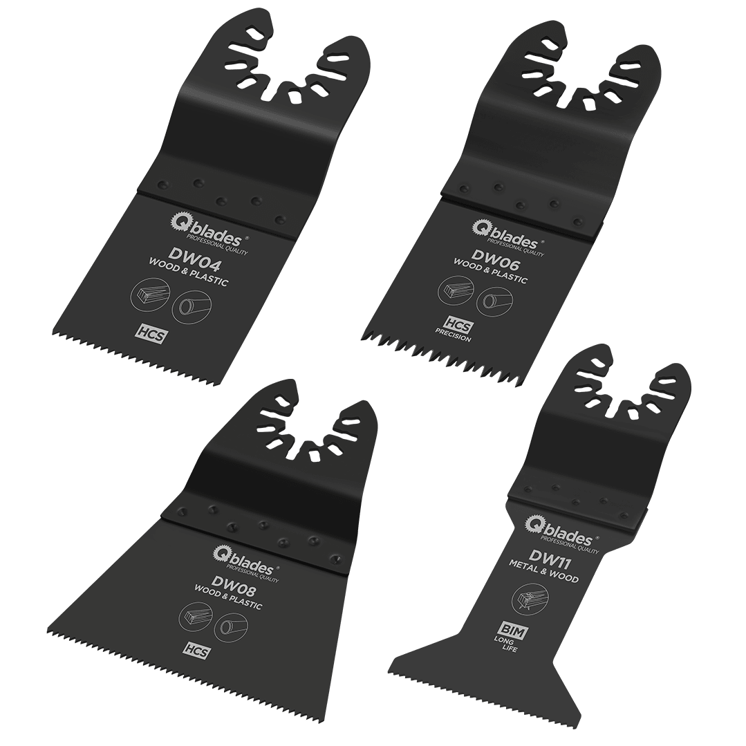 Product afbeelding voor Qblades Zaagbladenset DW92 4st Hout/Metaal