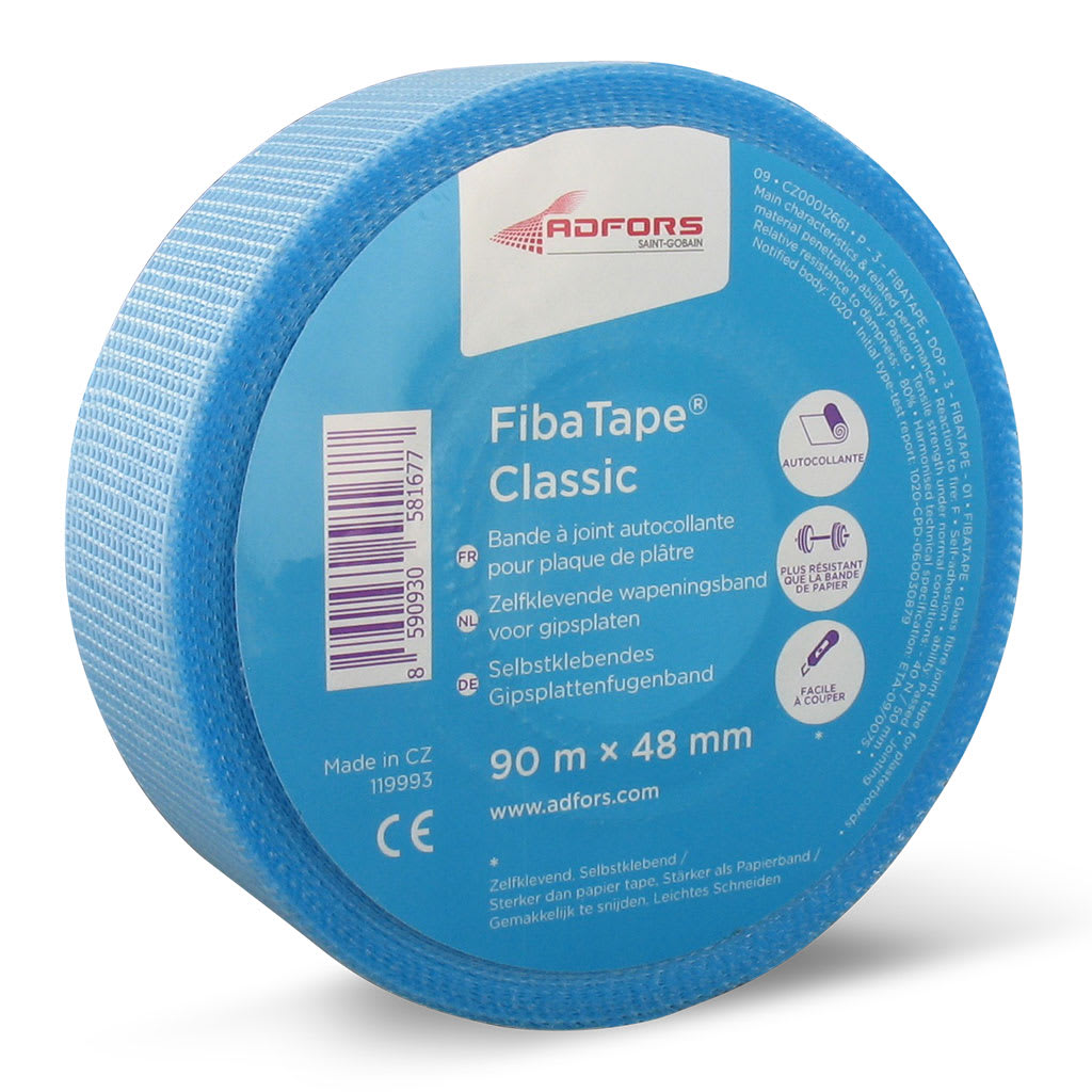 TechnoTape Glasvezeltape FibaTape Classic 100mm 90m Blauw