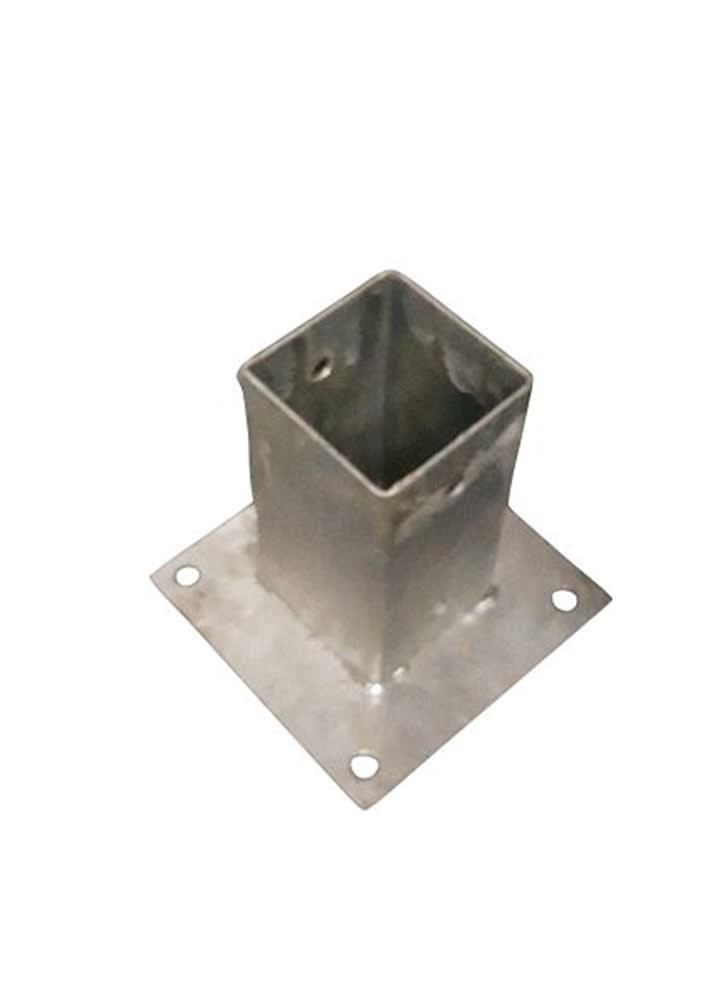 Paalhouder Plaat 71x71mm 150mm Thermisch Verzinkt