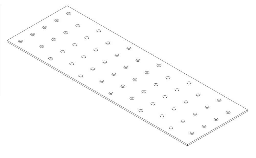 GB Koppelplaat 2mm 100x300mm Verzinkt 01435