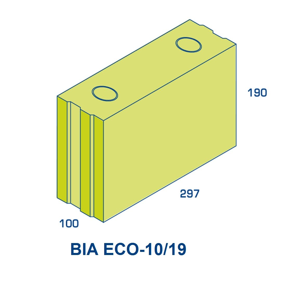 BIA Ecoblok 10/19 Vuilwerk 297x100x19mm