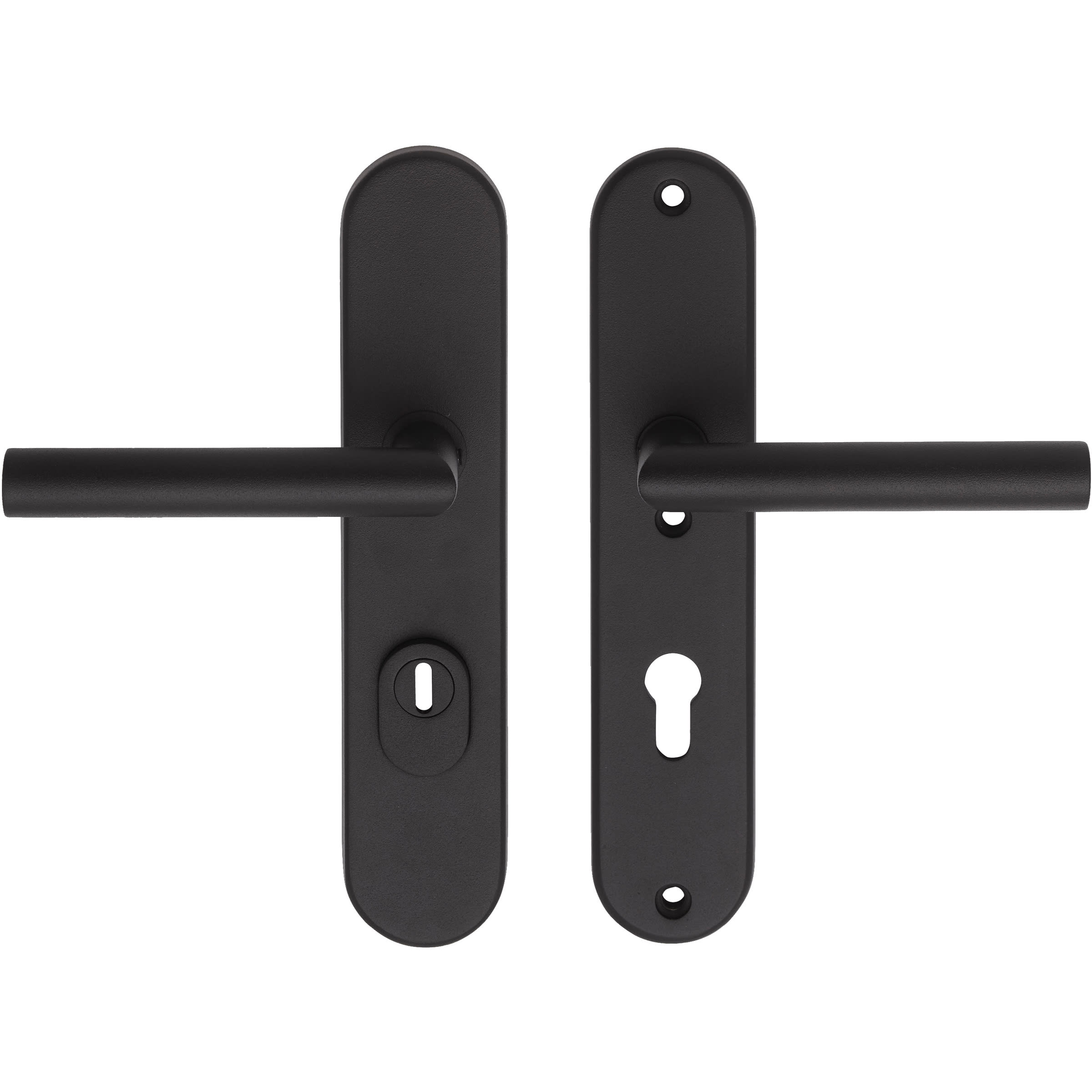 Product afbeelding voor Skantrae Hang&Sluitwerkpakket 80 201-211 R2 Zwart Oberon Ovaal 2x Kruk Meerpuntssluiting En 4x AXA Scharnier