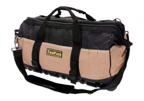 Toolpack Gereedschapstas 500x310x230mm Met Vakverdeling Zwart/Bruin
