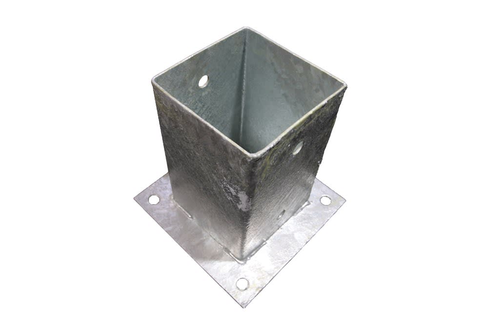 Paalhouder Plaat 91x91mm 150mm Thermisch Verzinkt