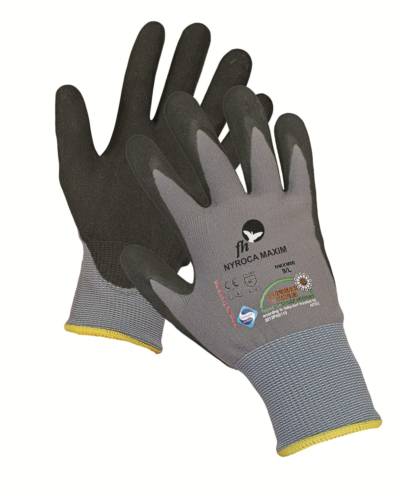 Free Hand Veiligheidshandschoen Nyroca Maxim Maat 11 Grijs/Zwart 1 Paar