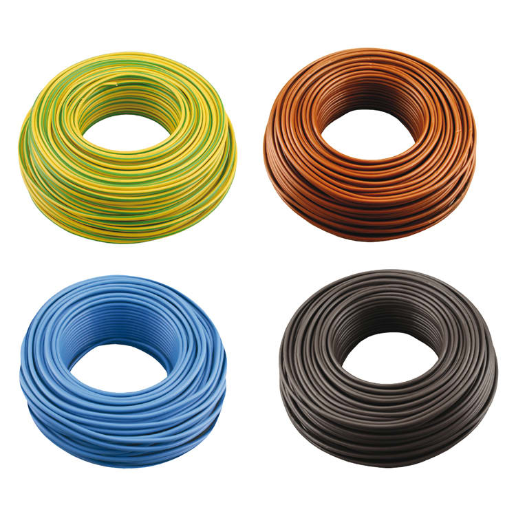 Installatiedraad Assorti 20m Zwart/Bruin/Blauw/Geelgroen 4st