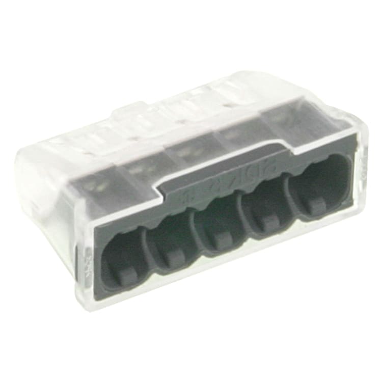 Product afbeelding voor Qlink Lasklem 5-polig Transparant/Grijs 20st