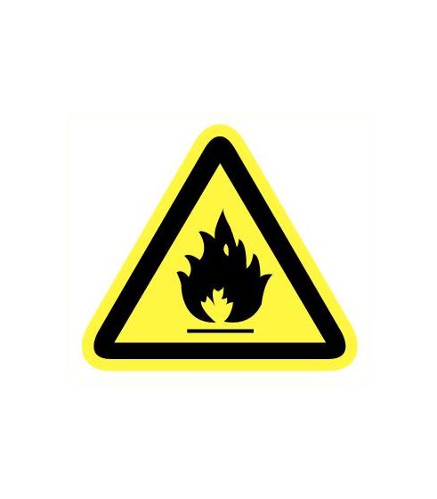 Bord Ontvlambare Stoffen 200mm Polypropyleen