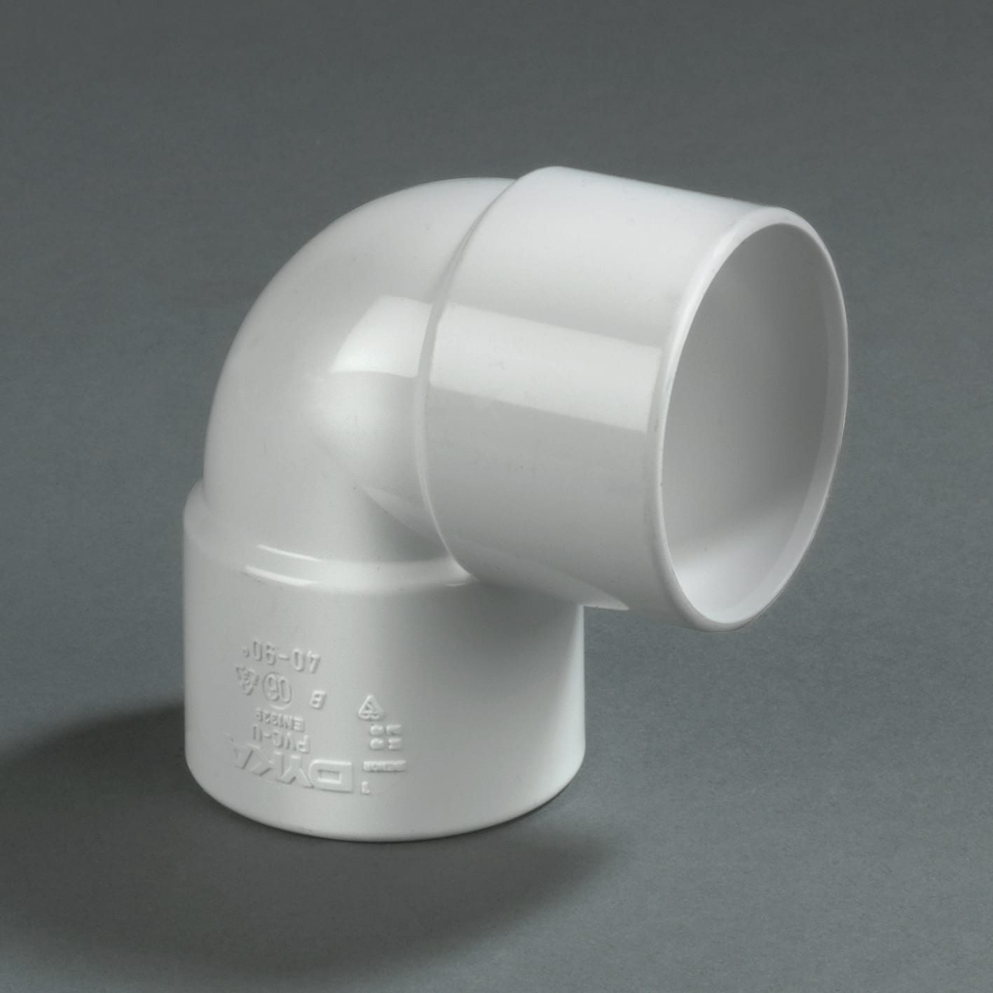 Product afbeelding voor Dyka PVC Bocht 40mm 2LV 90 Graden 2x Lijmmof Grijs