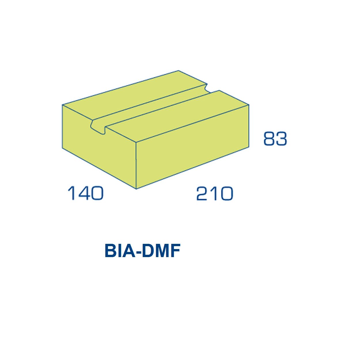 BIA Grindbetonsteen Dubbel Maasformaat 14/8.3 Klinker 210x140x83mm Vuilwerk