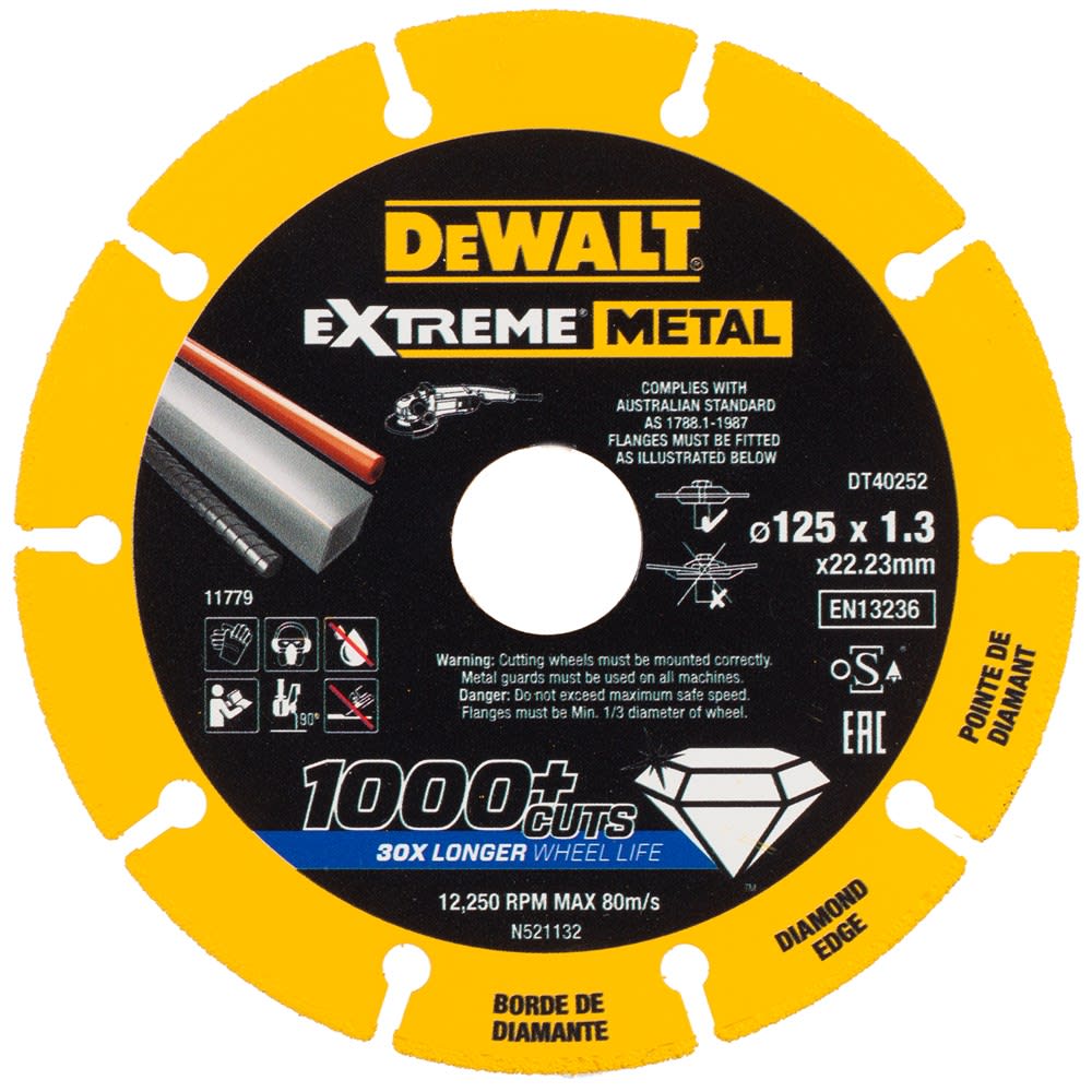DeWALT Doorslijpschijf DT40252QZ Extreme Metal 125x1,3mm
