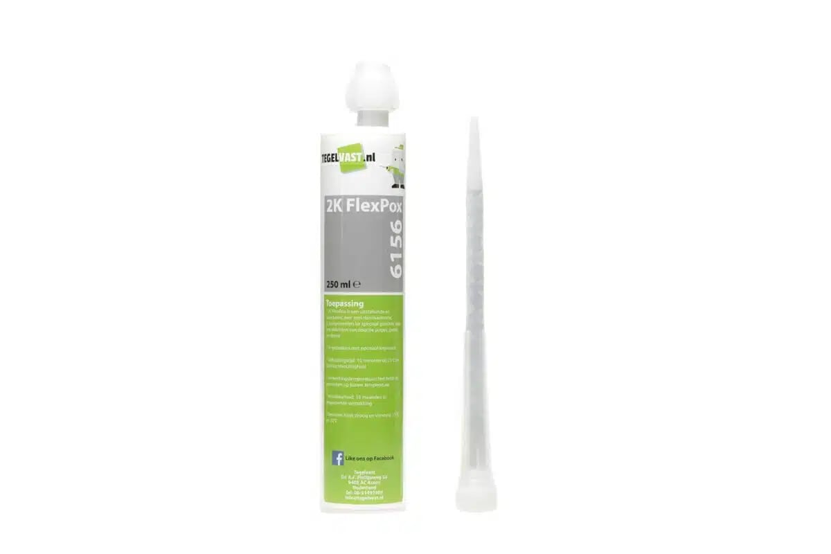 Product afbeelding voor Tegelvast 2K Flexpox Afdichtingskit 250ml Grijs Inclusief Mixertip