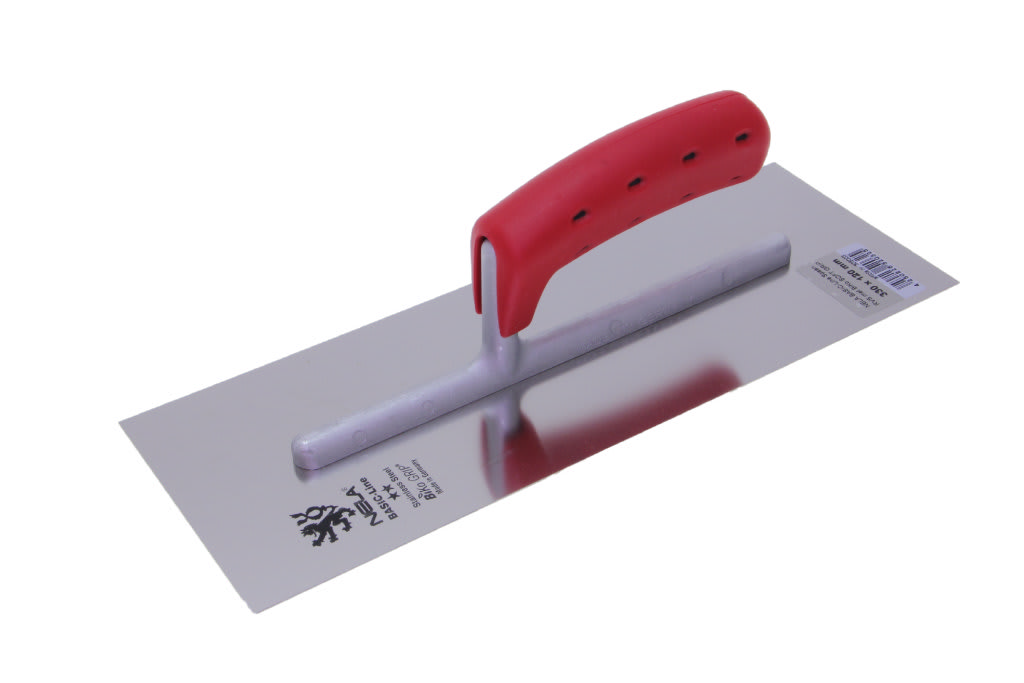 Nela Basic-Line Spaan 330x120mm RVS Met Biko Soft Handgreep Rood
