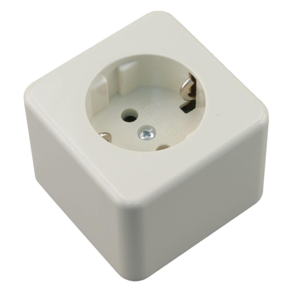 Berker Contactdoos AP Opbouw 1-Voudig Randaarde Polarwit