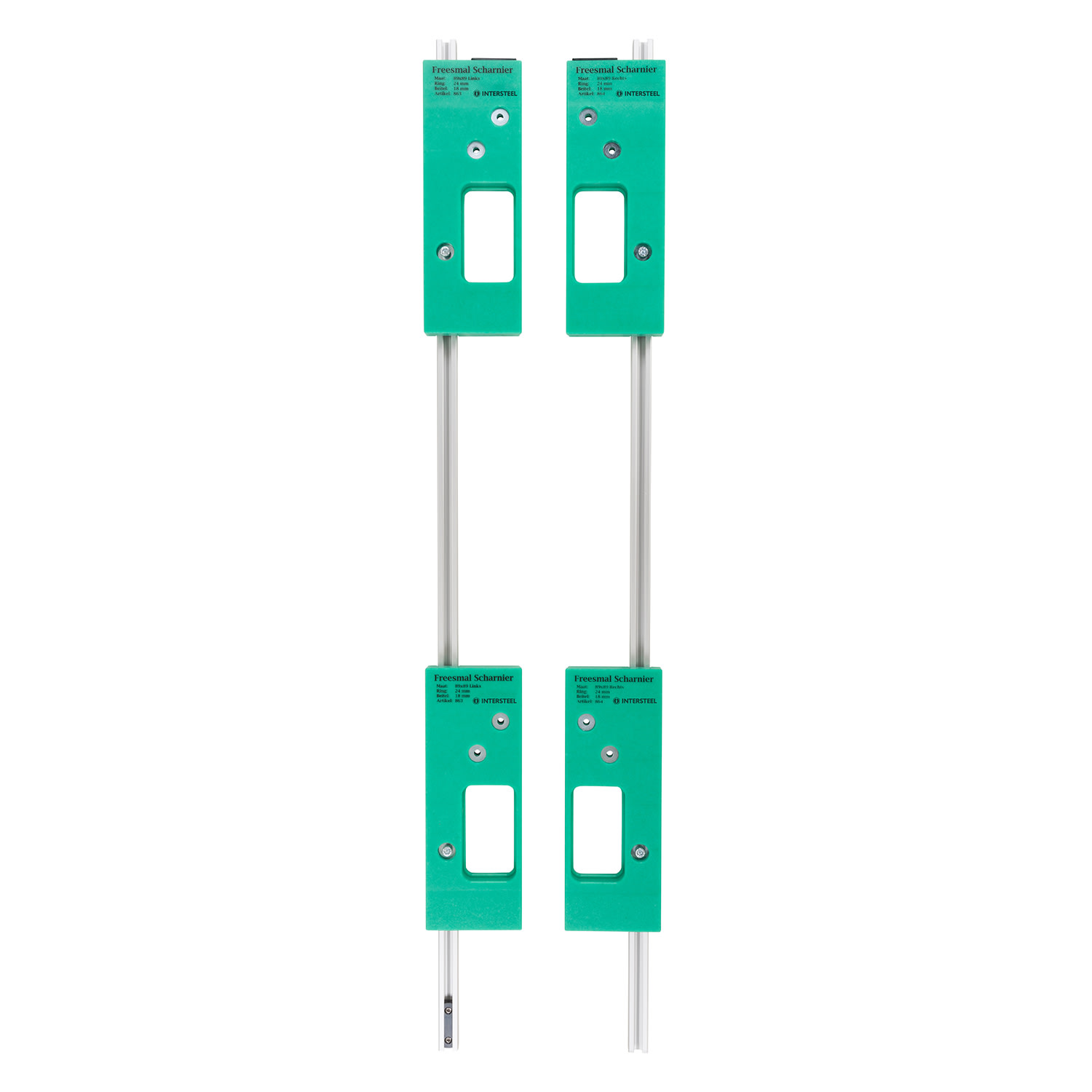 Intersteel Freesmalset 4-Delig Voor Bladscharnieren 89x89mm