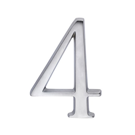 Skantrae Huisnummer Mat Chroom Nr 4 Titanium