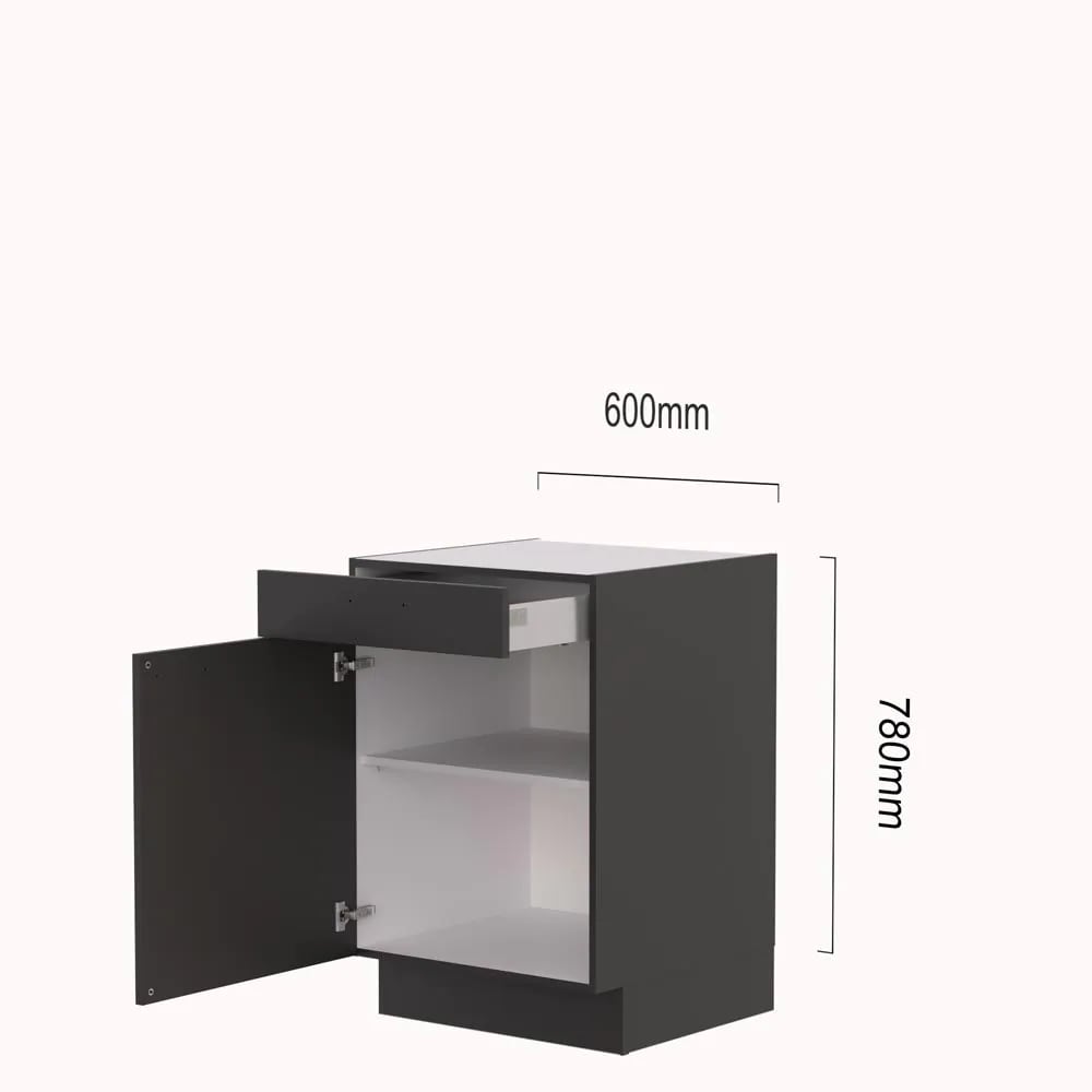 Product afbeelding voor Keller Onderkast OL60L 60x78cm Links Met Lade Deur En 1 Legplank PG300