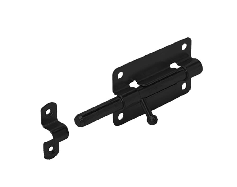 GB Plaatgrendel 80x50mm Zwart Verzinkt 74439B