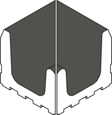 Villeroy & Boch Binnenhoek Pro Architectura 3.0 Pool System Solid Grey 15x15cm Mat 3664C3900010