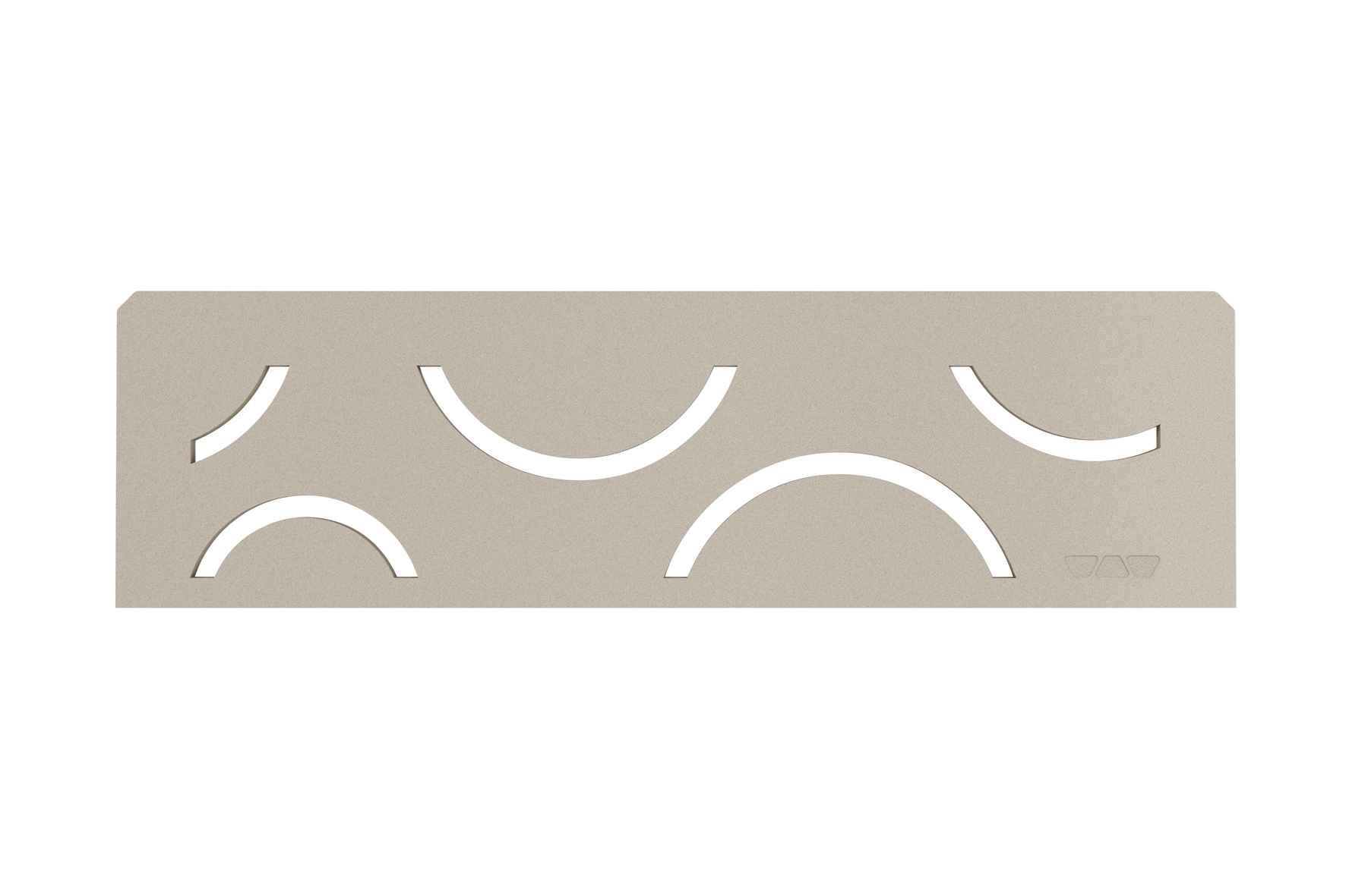 Schlüter SHELF-N-S1 Planchet 300x87mm Design Curve Alu Structuur Gecoat Crème SNS1D6TSC