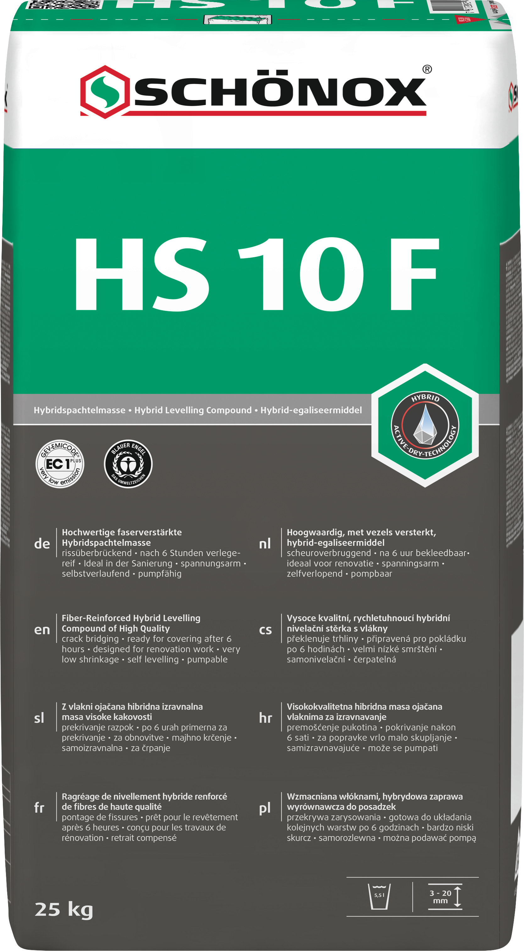 Schönox HS 10 F Hybrid Egaliseermiddel 25kg