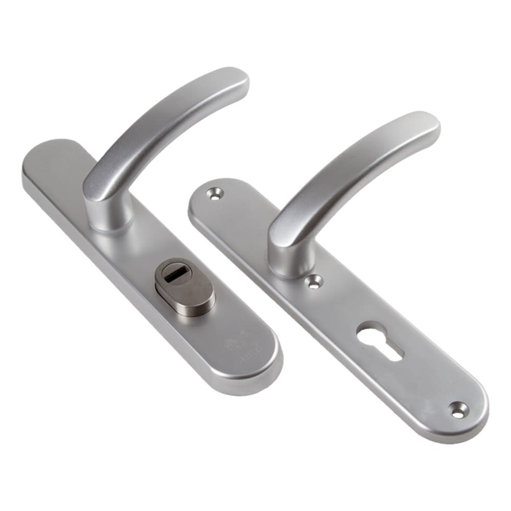 AMI Veiligheidsdeurkrukgarnituur Kruk-Kruk Ovaal Veiligheidslangschild PC92 SKG3 Aluminium F1 Met Kerntrekbeveiliging