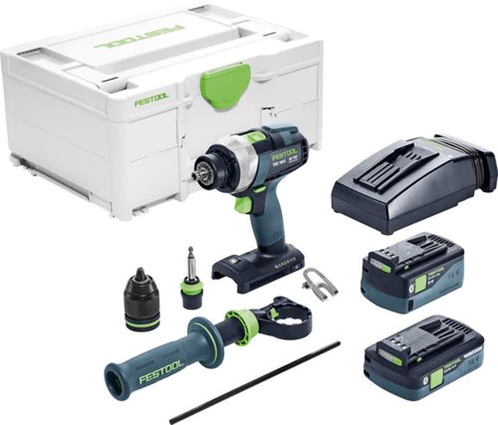 Festool Accu Schroefboormachine TDC 18/4 5,0/4,0 I-Plus QUADRIVE