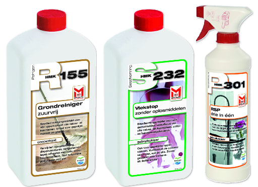 HMK M521 Natuursteenonderhoudsset Met R155, S232 En P301 250ml