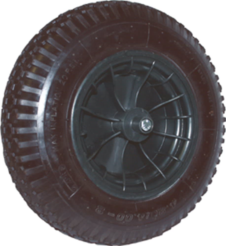 Kelfort Kruiwagenwiel Met Kogellager 400mm Loopvlak Rubber Zwart Velg Zwart