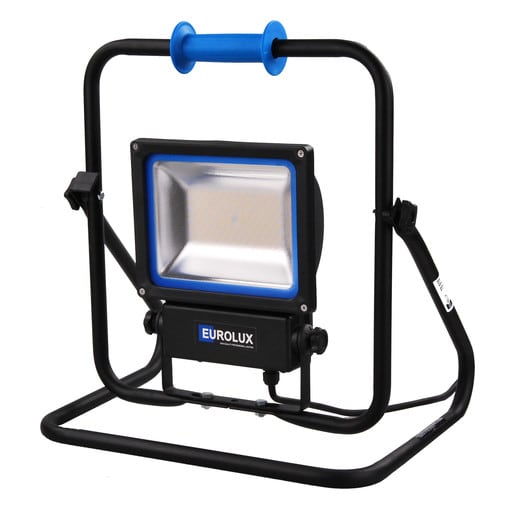 Eurolux Bouwlamp LED 60W Klasse II Met Kabel Zwart/Blauw
