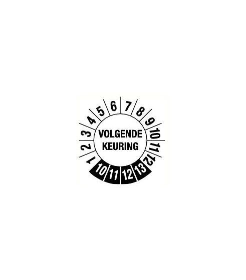 Product afbeelding voor Keuringssticker Volgende Keuring 6 Jaar 20mm 15 Vellen