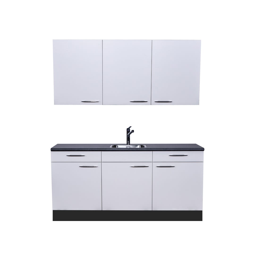 Procasa Keuken 170cm Compleet Wit Inclusief Onderbouw Koelkast