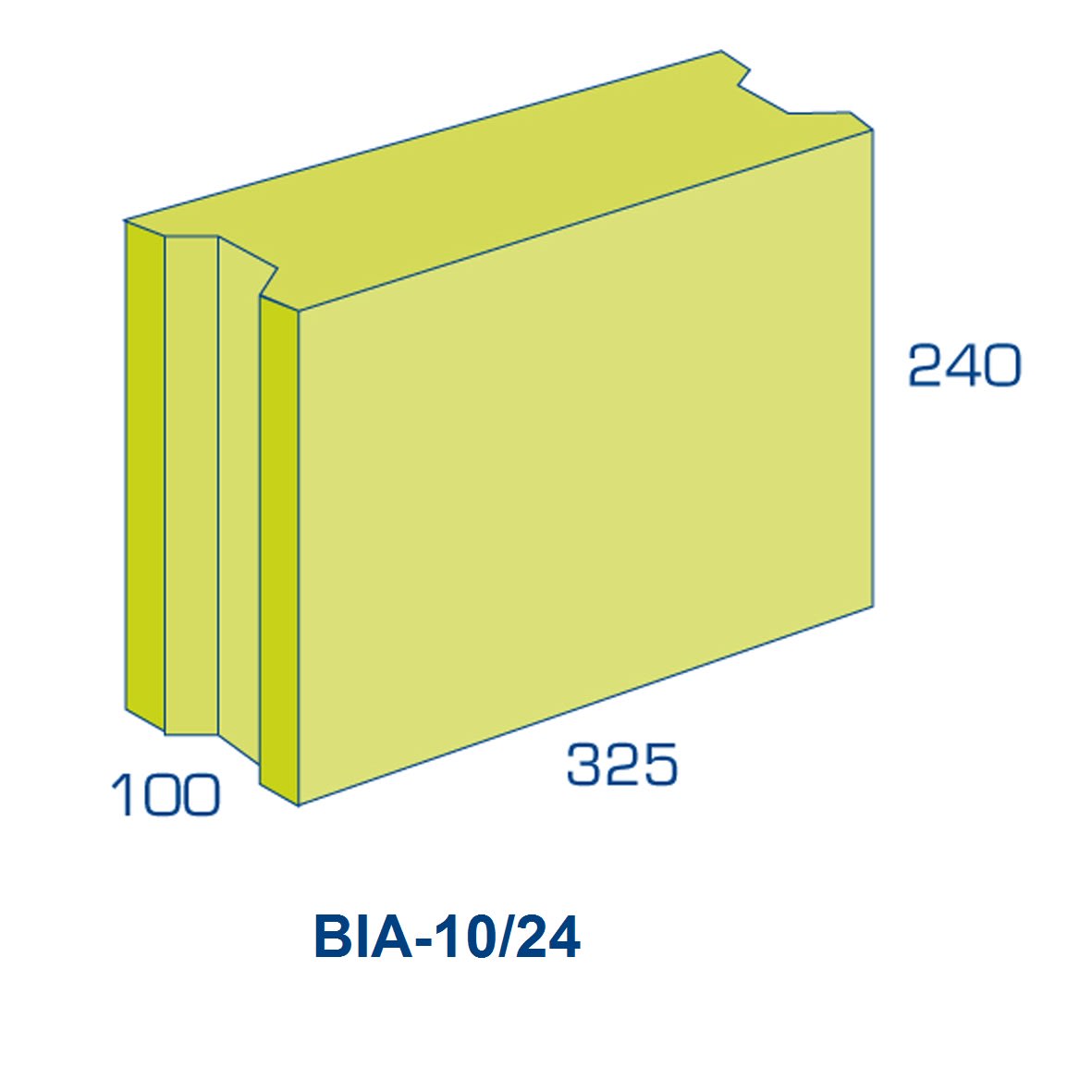 BIA Lichtbetonblok 10/24 Vuilwerk 325x100x240mm 501