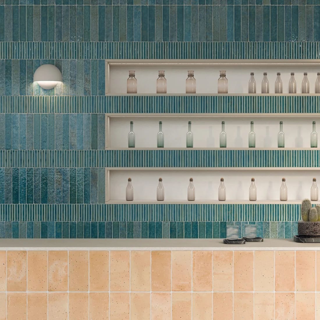 Product afbeelding voor Wandtegel Potters Prusian 12,5x25cm 9mm Glanzend